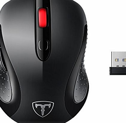 VicTsing [New Version] VicTsing 2.4G Wireless Optical Mouse with Nano USB Receiver, 6 Buttons, 5 Adjustable DPI Level (800/1200/1600/2000/2400 ) For PC Laptop iMac Macbook Microsoft Pro, Office Home